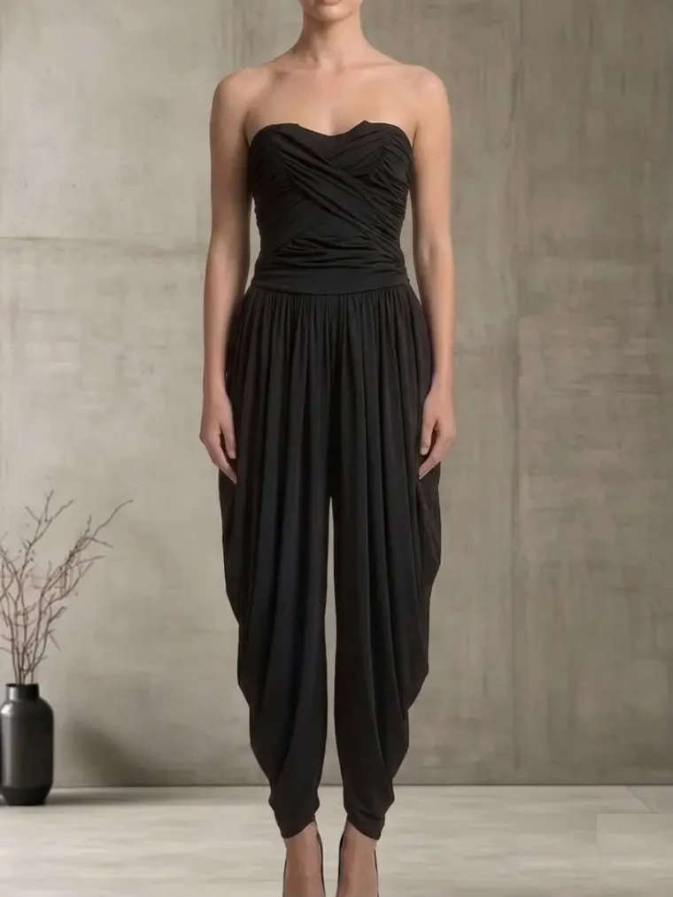 Jumpsuit negro palazzo