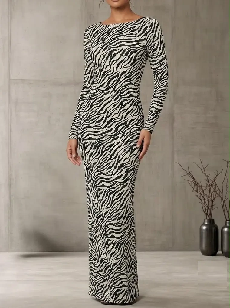 Vestido estampado cebra
